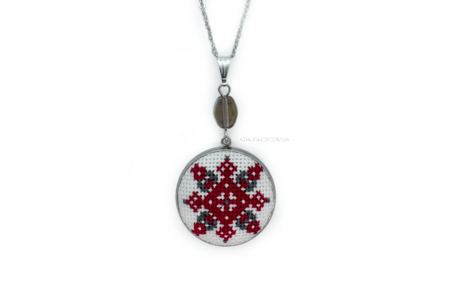 Набір для вишивання кулона із закодованим словом "Барвисті спогади - Донецьк" MES092